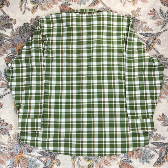 Cabela's Classic Fit Green White Long Sleeve Button Shirt 2XL - Picture 6 of 7